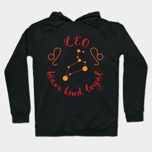 Leo Brave Kind Loyal Hoodie